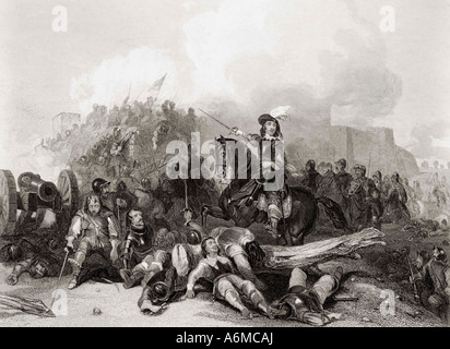 Storming of Bristol, 26. Juli 1643, während des englischen Bürgerkriegs. Stockfoto