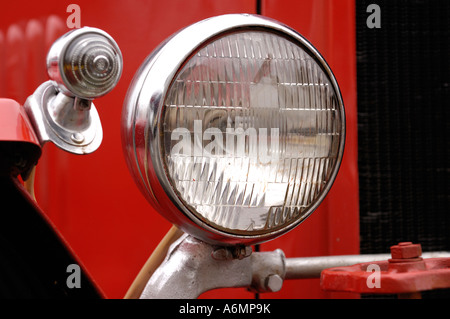 Vintage Feuer LKW Stirnlampe Stockfoto