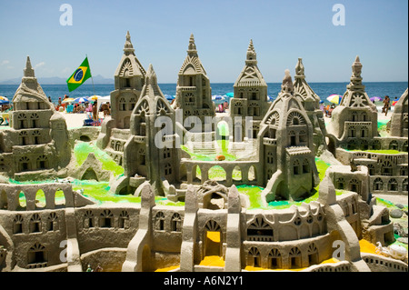 Komplizierte Sandburg Rio De Janeiro Brasilien Stockfoto