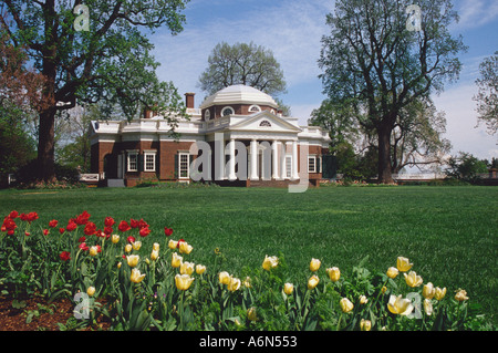 Monticello, Heimat von Thomas Jefferson, in der Nähe von Charlottesville, Virginia Stockfoto