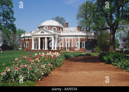 Monticello, Heimat von Thomas Jefferson, in der Nähe von Charlottesville, Virginia Stockfoto