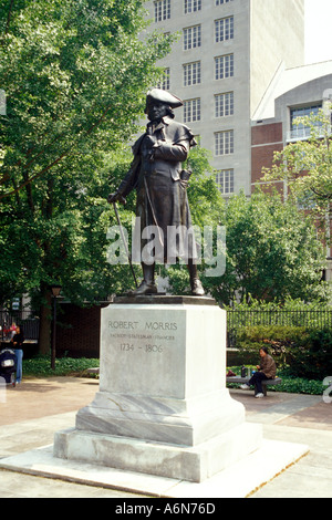 Robert Morris Statue, historisches Viertel, Philadelphia, Pennsylvania Stockfoto