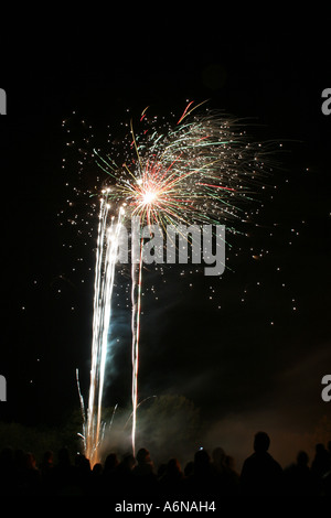 Lokale Feuerwerk in Dorset, Großbritannien Stockfoto