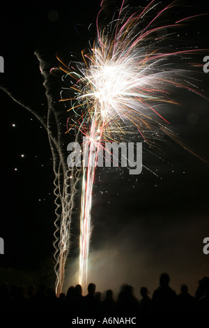 Lokale Feuerwerk in Dorset, Großbritannien Stockfoto