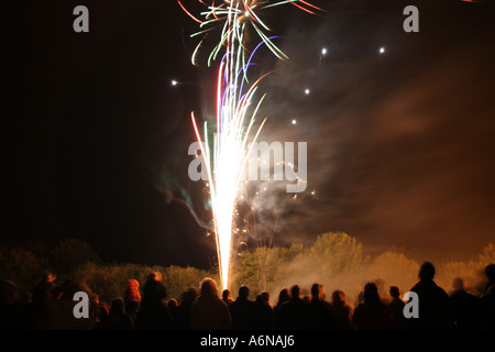 Lokale Feuerwerk in Dorset, Großbritannien Stockfoto