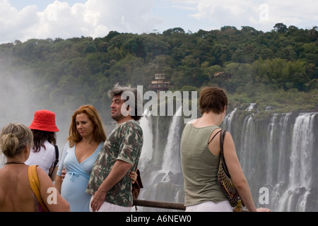 Iguacu-Touristen Stockfoto