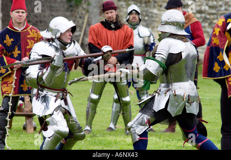 Alten Schlachten Inszenierung eines mittelalterlichen Turniers Stockfoto