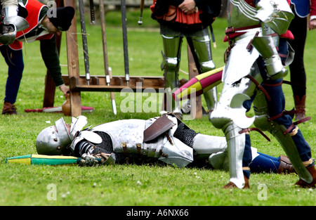 Alten Schlachten Inszenierung eines mittelalterlichen Turniers Stockfoto