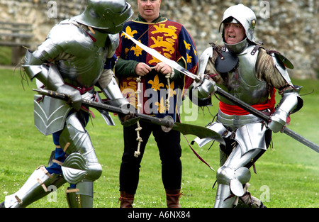 Alten Schlachten Inszenierung eines mittelalterlichen Turniers Stockfoto