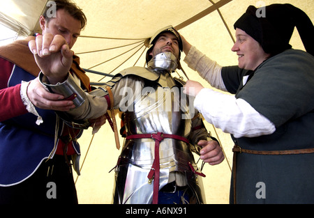 Alten Schlachten Inszenierung eines mittelalterlichen Turniers Stockfoto