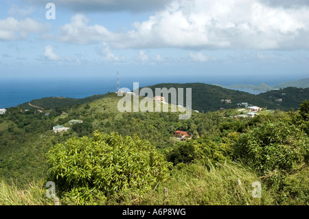 Ein Blick über einige Hügel, Tortola Stockfoto