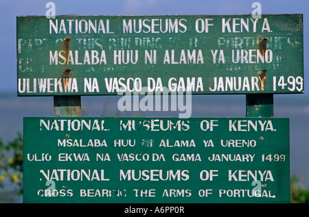 National Museum Of Kenya Vasco Da Gama 1499 Malindi Kenia in Ostafrika Stockfoto