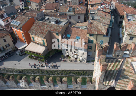 Blick vom Rocca Scaligera Sirmione Gardasee Italien Stockfoto
