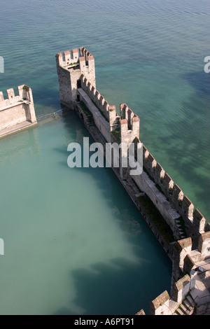 Blick vom Rocca Scaligera Sirmione Gardasee Italien Stockfoto
