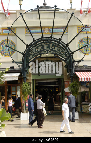 Monaco, Monte Carlo, Place du Casino, Cafe de Paris Stockfoto