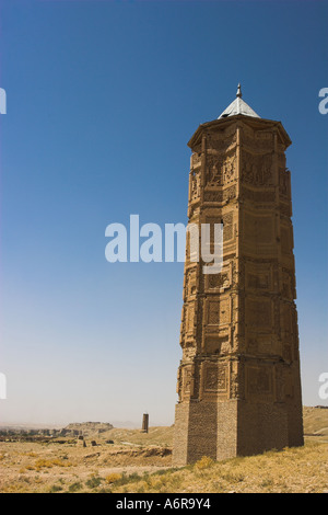 AFGHANISTAN Ghazni Minarett der Sultan Mas Ud 111 eines zwei frühen 12. Jahrhundert Minarette gebaut, die andere von Bahram Schah Stockfoto