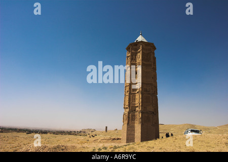 AFGHANISTAN Ghazni Minarett der Sultan Mas Ud 111 eines zwei frühen 12. Jahrhundert Minarette gebaut, die andere von Bahram Schah Stockfoto