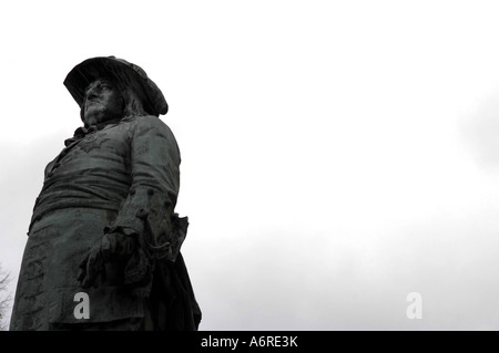 Friedrich Wilhelm grosser Kurfuerst 1640 Sparrenburg Burg Schloss Bielefeld Nordrhein Westfalen Deutschland Deutschland Statue Stockfoto