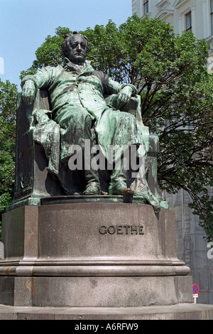 Goethe-Statue in Wien, Österreich. Stockfoto