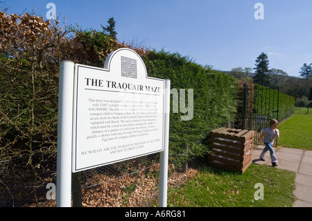 Traquair House Gunion schottischen Grenzen UK das Labyrinth Stockfoto