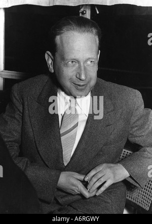 Hammarskjöld, Dag, 29.7.1905 - 17.9.1961, schwedischer Politiker, Generalsekretär der Vereinten Nationen 10.4.1953 - 17.9.1961, Por Stockfoto