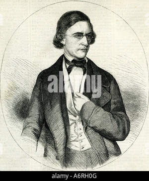 Mommsen, Theodor, 30.11.1817 - 1.11.1903, deutscher Historiker, halbe Länge, Gravur, Mitte 19. Jh., Professor, Nobelpreisträger Stockfoto