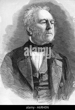 Landor, Walter Savage, 30.1.1775 - 17.9.1864, Englisch Autor/Schriftsteller, Porträt, Gravur, um 1860, Dichter, Literatur, große Br Stockfoto