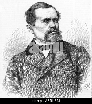 Laube, Heinrich, 18.9.1806 - 1.8.1884, deutscher Autor/Schriftsteller & Theaterregisseur, Porträt, Gravur 1867, Dramatiker, Österreich, 19 Stockfoto