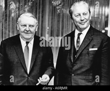 Kiesinger, Kurt Georg, 6.4. 1904 - 9.3.1988, deutscher Politiker (CDU), Ministerpräsident des Landes Baden-Württemberg 17.12.1958 - 1.12.1966 Stockfoto