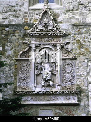 Matthias I. Corvinus, 27.3.1443 - 6.4.1490, König von Ungarn von 1458 bis 1490, Relief, Turm, der das ehemalige Dominikanerkloster, Bu Stockfoto