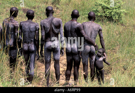 Afrika, Äthiopien, Murle, Surma Stamm Stockfoto