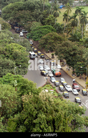 ASB77297 Luftaufnahme der Verkehr von Autos-Autos unterwegs, Bombay, Indien Stockfoto