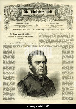 Presse/Medien, Zeitschriften/Zeitschriften, 'Die illustrierte Welt', Nr. 2, 17. Band, ab dem Jahr 1868, Titel, Porträt von Vizeweltmeister Eduard von Jachmann, Marineoffizier, Admiral, Marine, Deutschland, Zeitschrift, 19. Jahrhundert, Stockfoto