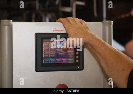 Computergesteuerte Touchscreen-Steuerung Stockfoto