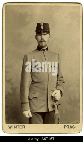 Militär, Österreich, Uniformen, Offiziere, Kapitän, Foto von M. l. Winter, Prag, ca. 1900, Stockfoto