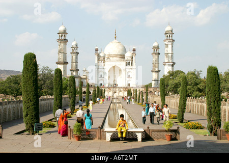 Die Bibi-Ka-Maqbara Moschee in Aurangabad im Bundesstaat Maharashtra, Indien. Stockfoto