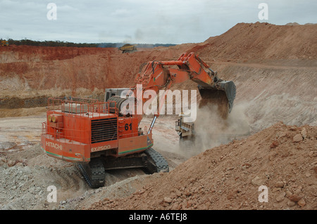 Bagger, Clearing, Abraum, Central, Queensland, öffnen, schneiden, Kohle, mir Stockfoto