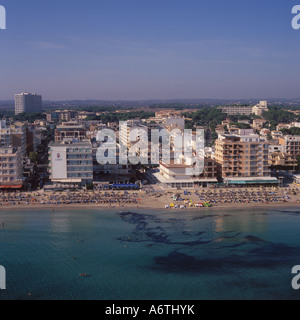 Luftaufnahme von Can Picafort, Bucht von Alcudia, Nord-Ost-Mallorca, Balearen, Spanien 20. September 2006 Stockfoto