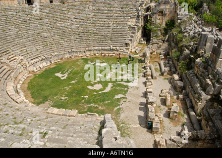 Antike römische Theater in eine antike griechische Stadt Myra in Lykien, wo die Stadt von Kale oder Demre ist heute in der Provinz Antalya in der Türkei entfernt Stockfoto