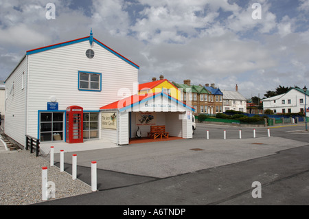 Außenseite des Jetty Visitor Information Center, Stanley, Hauptstadt der Falkland-Inseln Stockfoto