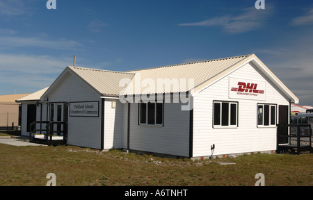 Falkland Island Chamber Of Commerce und DHL Büro Stockfoto