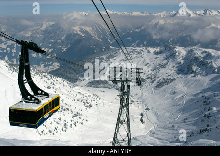 Gondel '150er Tux', Skigebiet Mayrhofen-Penken, Tirol, Österreich Stockfoto