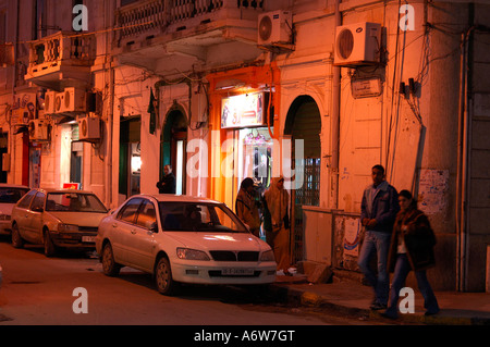 Dämmerung in der Altstadt von Tripolis, Libyen Stockfoto