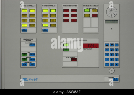 DEU Deutschland Westdeutsches Herzzentrum Essen Klinik für Kardiologie Hybridraum Schalttafel DEU Deutschland Essen Westdeutsches Herzzentrum Klinik für Kardiologie Hybridraum WICHTIG Fotos duerfen nicht für Werbung PR anderer Kliniken Krankenhaeuser eingesetzt werden Stockfoto