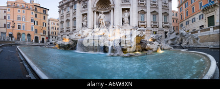 Panorama von der Trevi-Brunnen, Fontana di Trevi, Rom, Italien Stockfoto