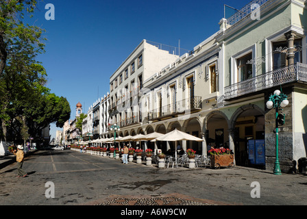 Zocalo in der Altstadt oder die Altstadt von Puebla, Mexiko Stockfoto