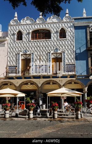 Zocalo in der Altstadt oder die Altstadt von Puebla, Mexiko Stockfoto