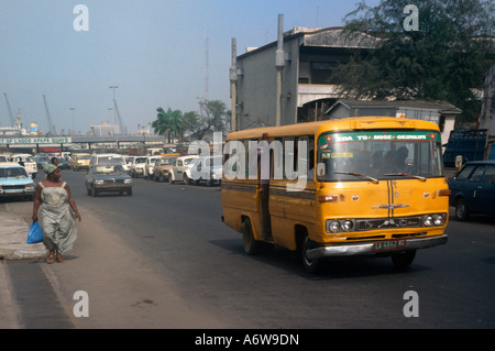 Straßenszene Lagos Nigeria Stockfoto