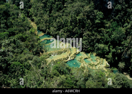 Semuc Champey, umso, Guatemala Stockfoto