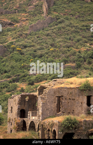 Europa, Mittelmeer, Türkei, in der Nähe von Anamur. Byzantinische Geist Stadt von Anamurium (250 n. Chr.) Stockfoto